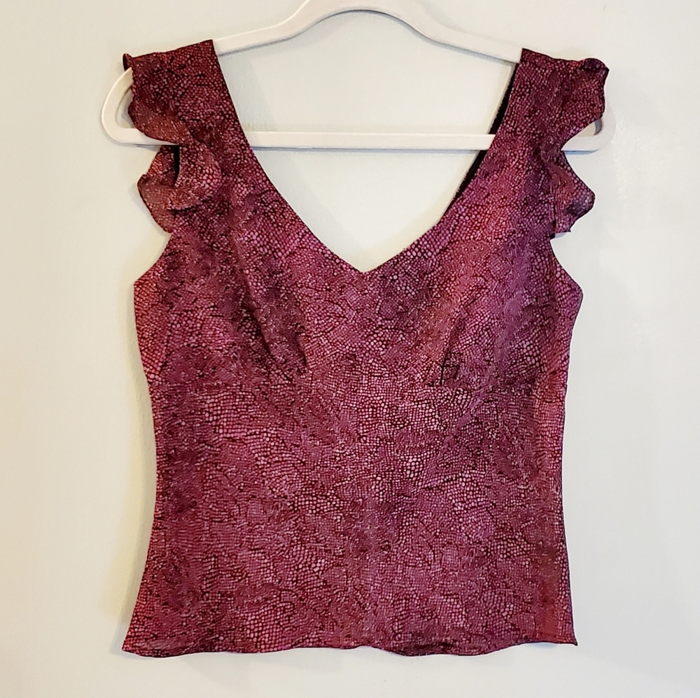 Ruffle Cap Sleeve Top